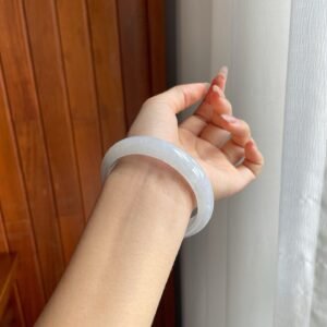 白月光翡翠平安镯