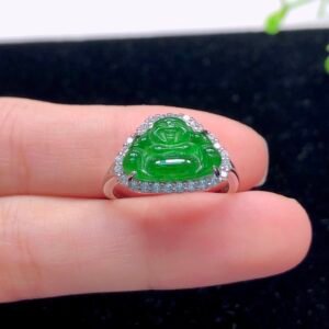 冰辣绿小佛公戒指